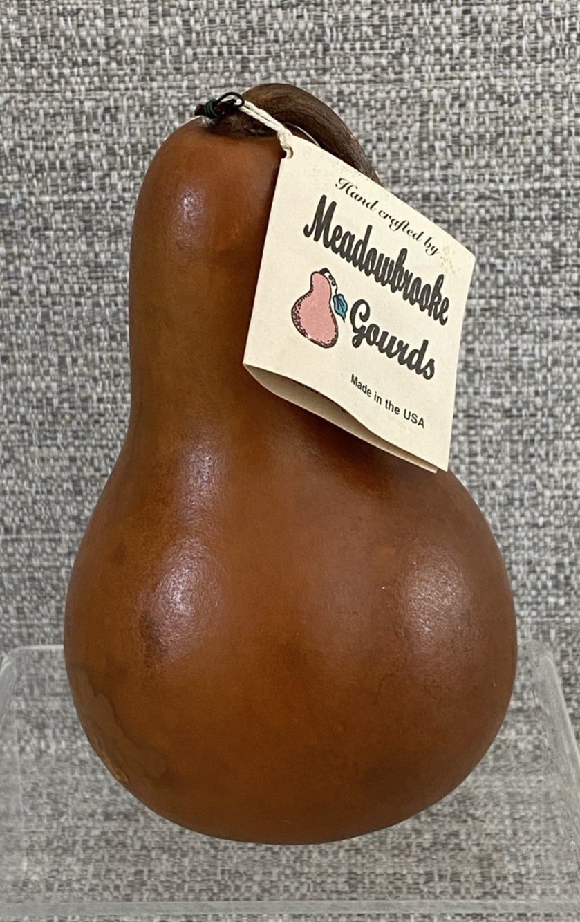 Handcrafted Decorative Pear Gourd • Natural Dried Gourd Art • Rustic Farmhouse D